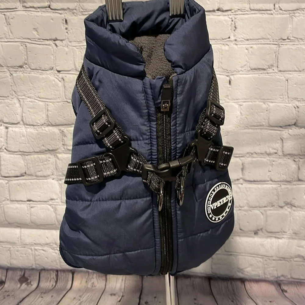 Dog Puffer harness jacket New with Tags! Navy